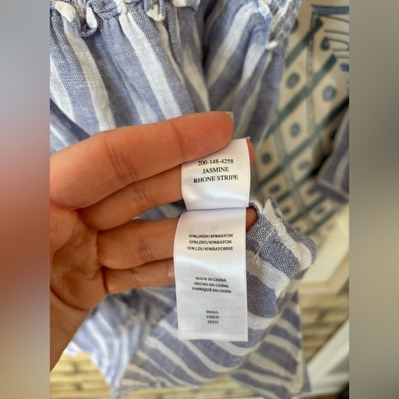 new Rails Jasmine long sleeve short dress in Rhône stripe - Picture 7 of 8